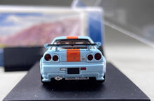 Load image into Gallery viewer, Fuji 1:64 Blue Gulf Skyline GTR R34 Z-Tune Sports Model Diecast Metal Car New Collection
