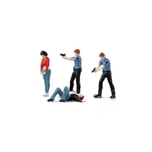 Load image into Gallery viewer, 1:64 Painted Figure Mini Model Miniature Resin Diorama Police Car Accident Scene New Scene
