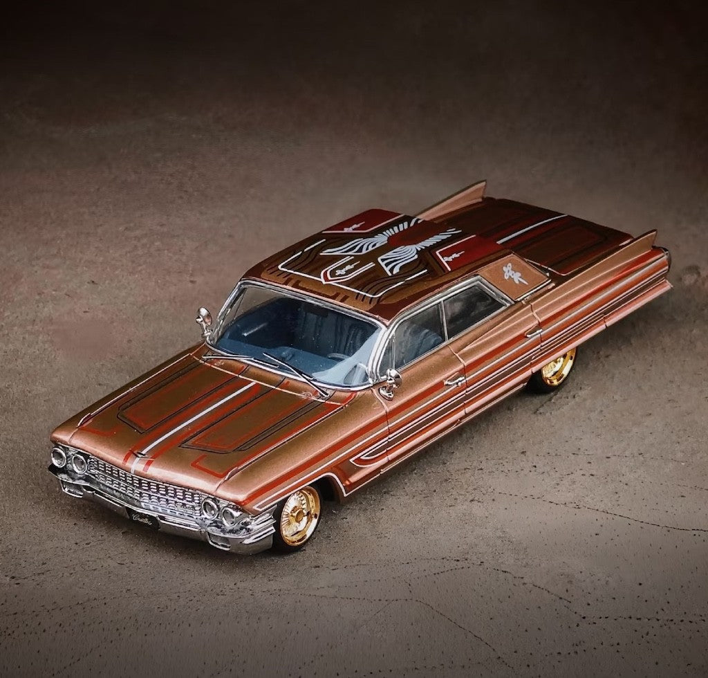 MK 1:64 HEC Brown Deville Muscle Lowrider Sport Model Diecast Metal Car New Collection