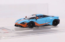 Load image into Gallery viewer, CM 1:64 Blue Orange 765LT Super Racing Sports Model Toy Diecast Metal Car Box
