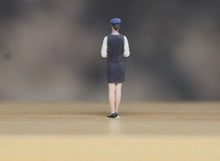 Load image into Gallery viewer, 1:64 Painted Figure Model Miniature Resin Diorama Sand Cabin Crew Fly Attendant
