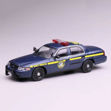 Load image into Gallery viewer, 1:64 596 Blue State Trooper Police Crown Victoria CV Model Diecast Metal Car

