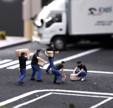Load image into Gallery viewer, 1:64 Painted Figure Model Miniature Resin Diorama Toy Sand Carrier Workers Set
