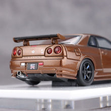 Load image into Gallery viewer, MH 1:64 Brown Skyline GTR R34 Nismo CRS Sports Model Diecast Metal Car New Collection
