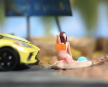 Load image into Gallery viewer, 1:64 Painted Figure Model Miniature Resin Diorama Sand Sexy Girl Lady Beach Toy

