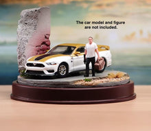 Load image into Gallery viewer, 1:64 Painted Car Model Base Miniature Diorama Sand Scenario Grey Road Faux Rock
