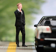Load image into Gallery viewer, 1:64 Painted Figure Model Miniature Resin Diorama Sand Man In Suit On Phone Toy New Collection
