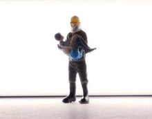 Load image into Gallery viewer, 1:64 Painted Figure Mini Model Miniature Resin Diorama Firefighter Rescue Girl
