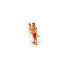 Load image into Gallery viewer, 1:64 Painted Figure Mini Model Miniature Resin Diorama Toy Beach Surfing Couple
