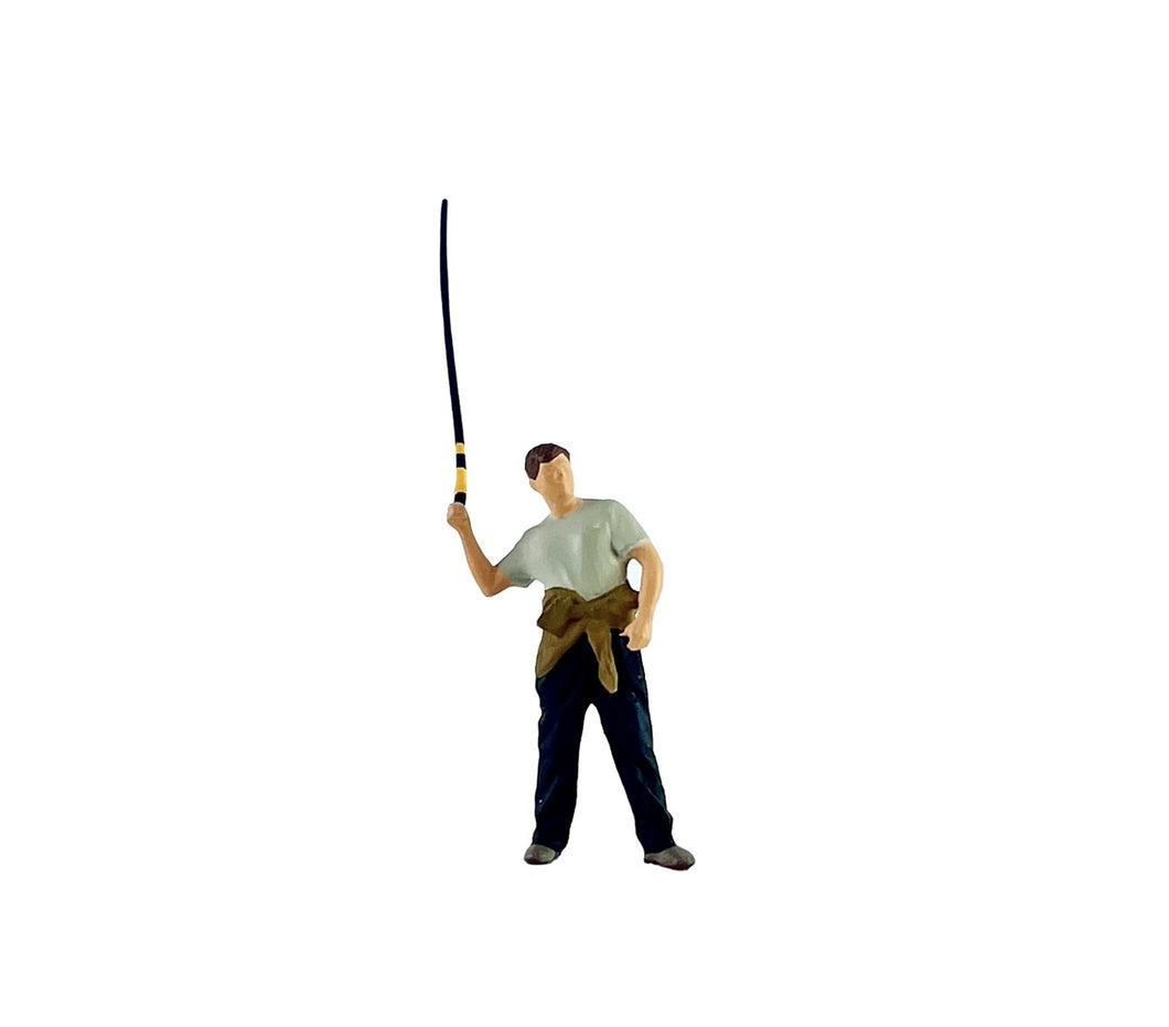 1:64 Painted Figure Mini Model Miniature Resin Diorama Go Fishing Fisherman A