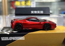 Load image into Gallery viewer, TOC 1:64 Red Black Rims 458 Speciale Sports Model Diecast Metal Car New Collection
