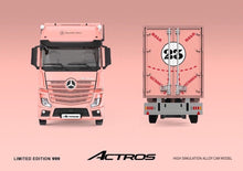 Load image into Gallery viewer, TM 1:64 Pink Scania Actros Container Delivery Truck Model Diecast Metal Car
