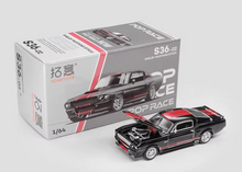 Load image into Gallery viewer, Poprace 1:64 Black Red Shelby Mustang GT500 Sports Model Diecast Metal Car New Collection
