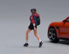 Load image into Gallery viewer, 1:64 Painted Figure Model Miniature Resin Diorama Toy Sand Hiking Lady Cool Girl
