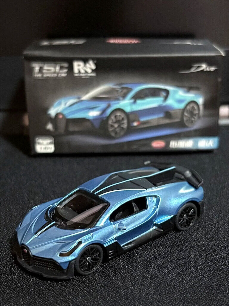 TSC 1:64 Blue Divo Super Racing Sports Model Diecast Metal Car New Collection