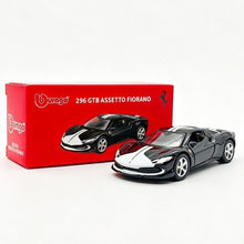 Load image into Gallery viewer, Bburago 1:64 Black 296 GTB Fiorano Sports Open Model Diecast Metal Car New Collection
