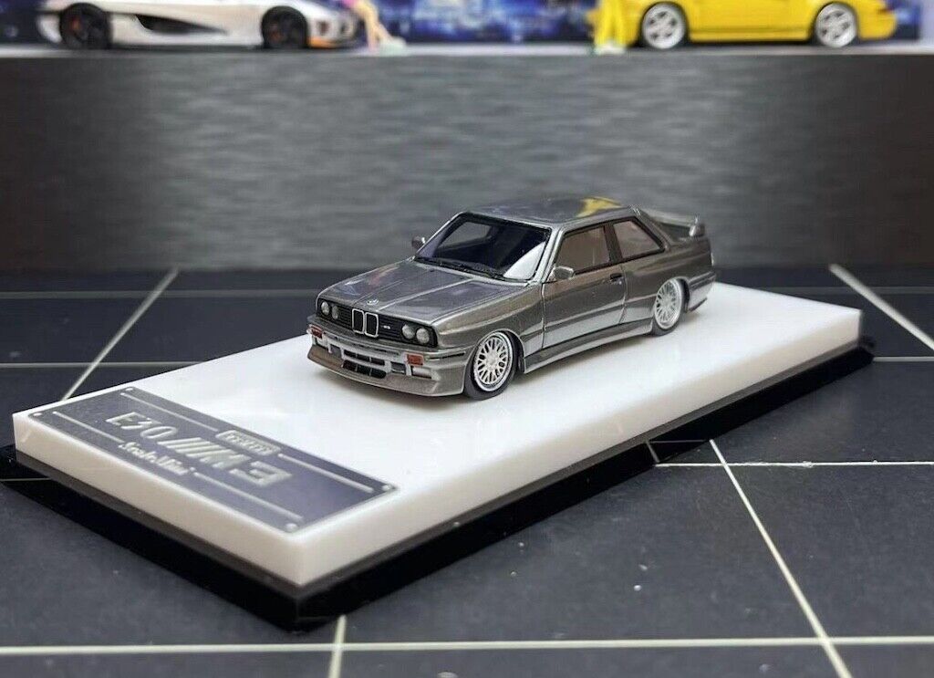 Scalemini 1:64 Gray M3 E30 Coupe Sports Model Diecast Resin Car New Collection