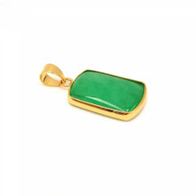 Load image into Gallery viewer, Nature Jade Ping An Plaque Pendant Necklace Gift Jewelry charm Blessing Luck

