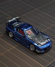 Load image into Gallery viewer, Poprace 1:64 Plating Blue RX7 FD RE Widebody Sport Model Diecast Metal Car New Collection

