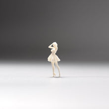 Load image into Gallery viewer, 1:64 Painted Unpainted Figure Model Miniature Resin Diorama Red Tutu Skirt Girl New
