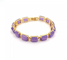 Load image into Gallery viewer, Nature Jade Beaded Bracelet Jewelry Blessing Lucky Fortune Gift For Her Purle K
