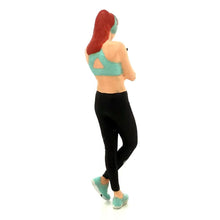 Load image into Gallery viewer, 1:64 Painted Figure Mini Model Miniature Resin Diorama Lady Headset Gym Sports
