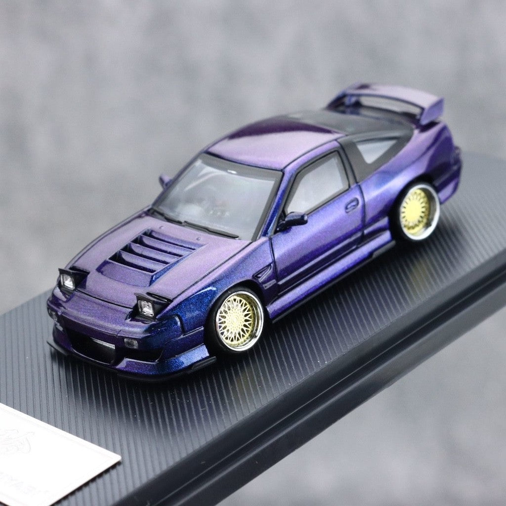 MT 1:64 Purple Silvia S13 180SX Spirit Sports Model Diecast Metal Car New Collection