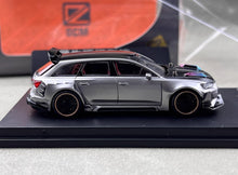 Load image into Gallery viewer, DCM 1:64 Silver RS6 2NCS Wagon Widebody Kit Sports Model Diecast Metal Car New Collection
