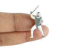 Load image into Gallery viewer, 1:64 Painted Figure Mini Model Miniature Resin Diorama Fencing Athlete Fencer
