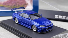 Load image into Gallery viewer, Fuji 1:64 Blue Skyline GTR R34 Nismo Z-Tune Sport Model Diecast Metal Car New Collection
