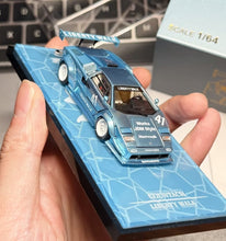 Load image into Gallery viewer, Topart 1:64 Ice Blue Countach LP500 #41 Sport Open Model Diecast Metal Car New Collection
