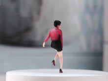 Load image into Gallery viewer, 1:64 Painted Figure Model Miniature Resin Diorama Sand Red Top Office Lady Toy

