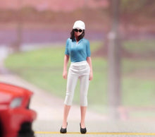 Load image into Gallery viewer, 1:24 Painted Figure Model Miniature Resin Diorama Sand Smart Casual Lady Girl
