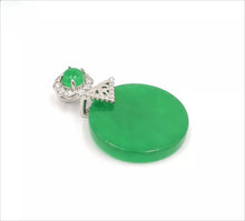Load image into Gallery viewer, Nature Jade Round Pendant Necklace Gift For Woman Jewelry charm Blessing Lucky D
