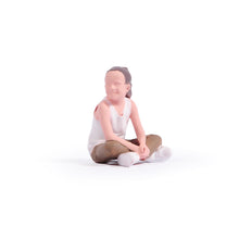 Load image into Gallery viewer, 1:64 Painted Figure Model Miniature Resin Diorama Sand Kid Girl Sitting Child
