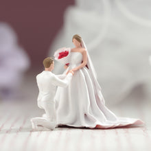 Load image into Gallery viewer, 1:64 Painted Figure Model Miniature Resin Diorama Wedding Couple Bride Groom Toy
