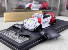 Load image into Gallery viewer, HKM 1:64 White VW RWB Beetle Convertible Sports Model Diecast Metal Car New Collection
