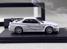 Load image into Gallery viewer, MC 1:64 White Skyline GTR R34 V-SPEC-II MK5 Mines Model Diecast Metal Car New Collection

