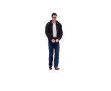 Load image into Gallery viewer, 1:64 Painted Figure Model Miniature Resin Diorama Sand Black Jacket Man Standing
