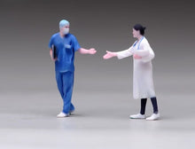 Load image into Gallery viewer, 1:64 Painted Figure Model Miniature Resin Diorama Sand Doctor Surgeon Lady Man
