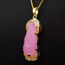 Load image into Gallery viewer, Nature Jade Guanyin Pendant Necklace Gift Jewelry charm Blessing Fortune New gg
