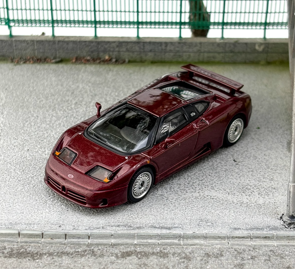 MINIGT 1:64 Dark Red EB110 GT Racing Sports Model Diecast Metal Car New Collection