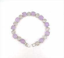 Load image into Gallery viewer, Nature Jade Beaded Bracelet Jewelry Blessing Lucky Fortune Gift For Her Puprle i
