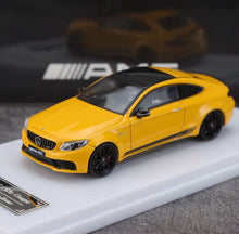 Load image into Gallery viewer, Howie 1:64 Yellow C63s Coupe Sports Model Diecast Metal Car New Collection

