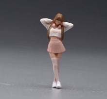 Load image into Gallery viewer, 1:64 Painted Figure Model Miniature Resin Diorama Sand Toy Headset Pinky Girl
