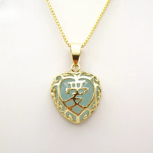 Load image into Gallery viewer, Nature Jade Love Pendant Necklace Gift Jewelry charm Blessing Adore Jewelry d
