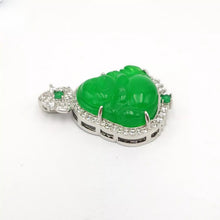 Load image into Gallery viewer, Nature Jade Budha Green Pendant Necklace Gift Jewelry charm Blessing Fortune new
