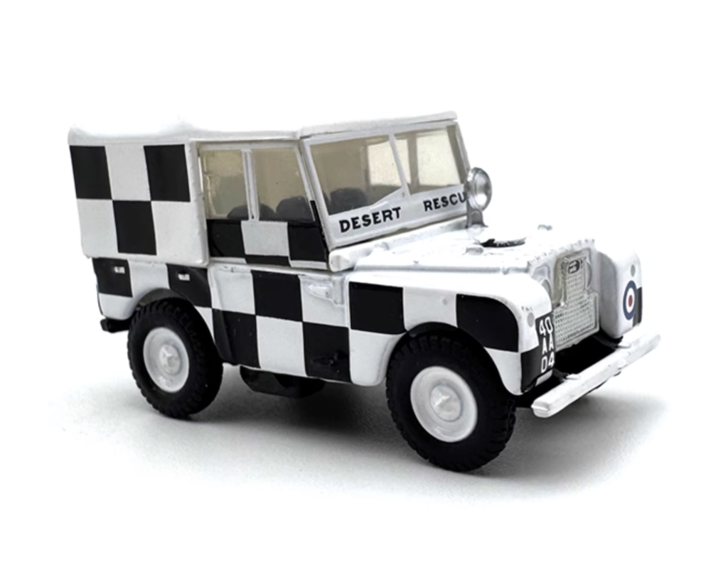 1:76 White Land Rover Defender Desert Rescue ORV Model Diecast Metal Car New Collection