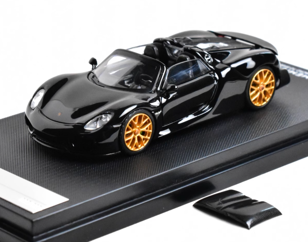 TM 1:64 Black 918 Spyder Sports Model Diecast Metal Car New Collection