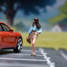 Load image into Gallery viewer, 1:24 Painted Figure Model Miniature Resin Diorama  Sand Brown Hair Girl Hat
